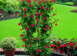 Mandevilla (dipladenia) jasmin du BrÃ©sil rouge (Plantes en Pot)