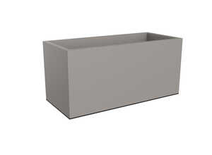 Jardinière rectangulaire Vivo Long Wheels Gris chaud - elho
