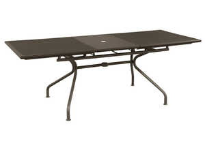 Petite table fixe Athéna marron d’Inde 160/210 x 90 x 75 cm