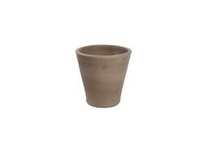 Pot Cuvier contemporain  en terre grise H 32 x Ø 31 cm