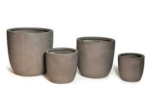 Pot rond GENEVE D.34xH.33 Taupe Pot rond GENEVE D.34xH.33 Taupe