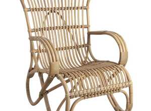 Fauteuil détente en manau et moelle de rotin naturelle Fauteuil détente en manau et moelle de rotin naturelle