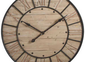Horloge en bois et métal Industrie