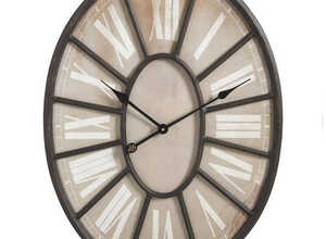 Horloge murale ovale en métal