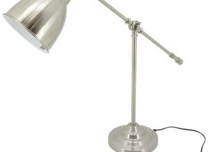 Lampe de bureau en acier brossé