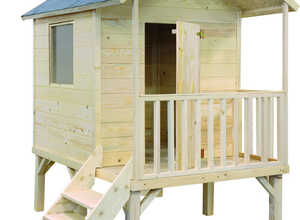 Maisonnette sur pilotis Kangourou en sapin épicéa brut Maisonnette sur pilotis Kangourou en sapin épicéa brut