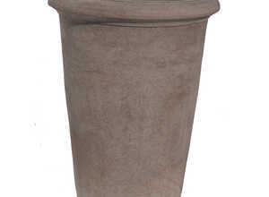 Pot lisse haut gris en terre cuite naturelle H 50 cm x Ø 35 cm Pot lisse haut gris en terre cuite naturelle H 50 cm x Ø 35 cm