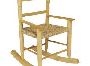Fauteuil à bascule pour enfant en hêtre