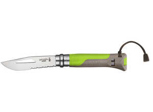 Couteau n°8 Outdoor Opinel vert et gris Couteau n°8 Outdoor Opinel vert et gris