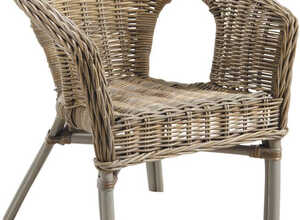 Fauteuil en poelet gris Véranda Fauteuil en poelet gris Véranda