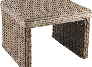 Table d'appoint carrée en poelet gris