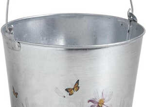 Cache pot Seau fleuri en zinc Naturea Cache pot Seau fleuri en zinc Naturea