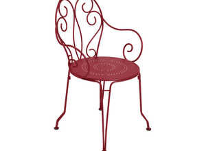 Fauteuil en acier coloris piment Montmartre Fermob - 87 cm