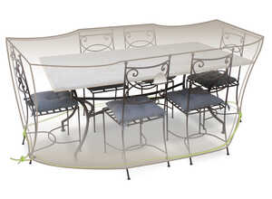 Housse pour table rectangulaire et chaises de 6-8 personnes