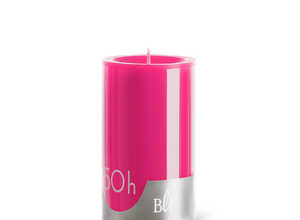 Bougie cylindrique 7x10 cm - Rose pivoine