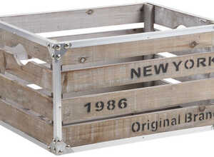 Caisse en bois et métal style industriel New-York Caisse en bois et métal style industriel New-York