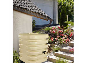 Récupérateur à eau cubique 1000 litres beige