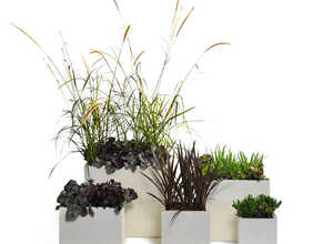 Pot carré GENEVE 28x28xH.28 Sable Pot carré GENEVE 28x28xH.28 Sable