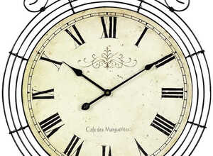 Horloge Café des marguerites en métal