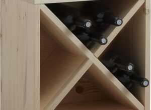Casier de rangement 16 bouteilles en épicéa 40 x 25 x 40 cm Casier de rangement 16 bouteilles en épicéa 40 x 25 x 40 cm