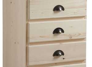 Chiffonnier en bois brut 5 tiroirs Chiffonnier en bois brut 5 tiroirs