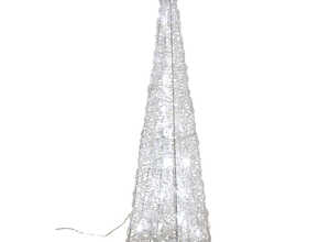 Pyramide lumineuse blanc froid 120 cm Pyramide lumineuse blanc froid 120 cm
