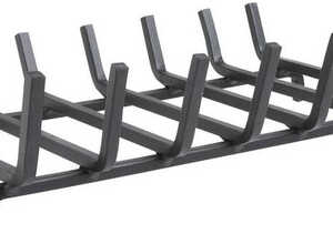Grille porte bûches en fer forgé