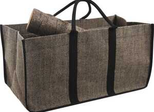 Sac à bûches en toile de jute