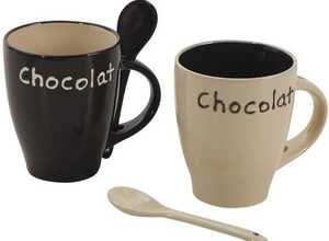 Mug à chocolat en grès (Lot de 2)