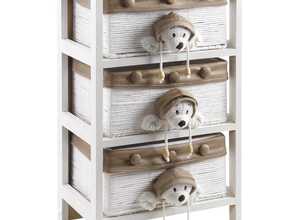Commode enfant en bois blanc 3 tiroirs Commode enfant en bois blanc 3 tiroirs