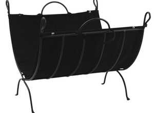 Porte-bûches pliable en fer forgé Porte-bûches pliable en fer forgé