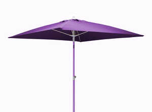 Parasol carré cassis 2 m mât télescopique Parasol carré cassis 2 m mât télescopique