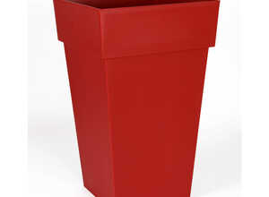 Pot Toscane carré haut rouge L.40 x l.39 x H.65 cm Pot Toscane carré haut rouge L.40 x l.39 x H.65 cm