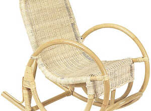 Rocking chair pour enfant en rotin Pablo