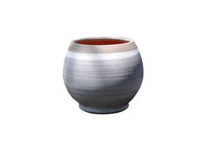 Pot Bahia esprit délicatesse en terre cuite émaillée H 31 x Ø 25 cm