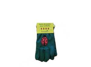 Gants de jardinage pour enfant motif coccinelle vert foncé Gants de jardinage pour enfant motif coccinelle vert foncé