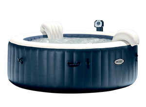 Spa gonflable PureSpa rond Bulles 4 places Bleu nuit - Intex