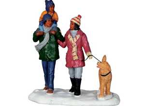 Figurine Promenade d'hiver 8.5 x 4.1 x 7.7 cm