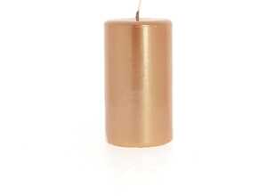 Bougie cylindrique métal cuivre 6x11 cm