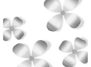 Fleurs murales métal (Lot de 9)