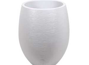 Pot Egg Graphit blanc cérusé - D.50 x H60 Pot Egg Graphit blanc cérusé - D.50 x H60