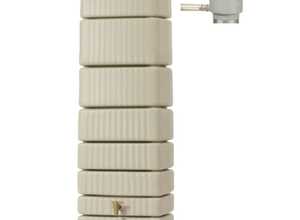 Récupérateur d'eau de pluie mural GARANTIA Slim 650L beige - Avec collecteur Récupérateur d'eau de pluie mural GARANTIA Slim 650L beige - Avec collecteur