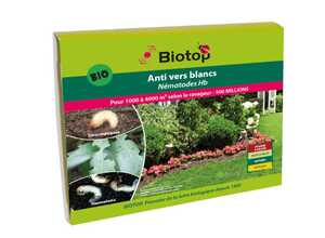 Nématodes Hb contre vers blancs BIOTOP - 500 millions pour 1000 m² de traitement