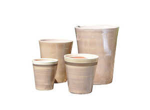 Pot Sydney sur la dune en terre cuite émaillée H 61 x Ø 45 cm