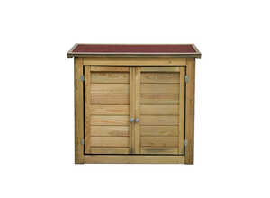 Armoire de rangement de jardin en bois traité 98x45x84cm, Lisboa Armoire de rangement de jardin en bois traité 98x45x84cm, Lisboa