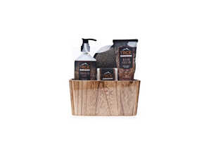 Set de bain seau en bois Set de bain seau en bois