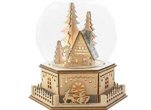 Globe décoratif Winter Globe Bois