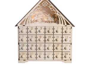 Calendrier en bois Advent Led