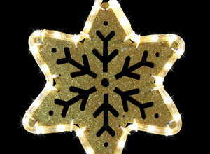 Étoile lumineuse motifs découpés Star Or