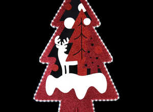 Sapin Rouge Renne Blanc Rodolf